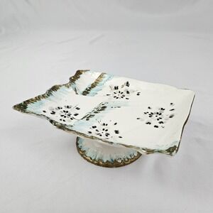 Vintage Display Tray Pedestal Serving Candy Key Ring Jewelry Dish Romantic MCM